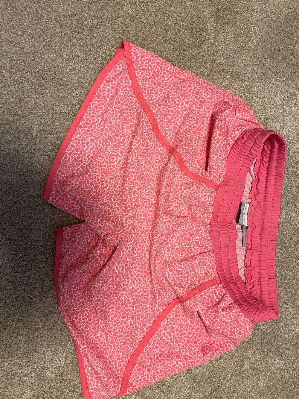 Columbia Pink Patterned Girl’s Athletic Shorts